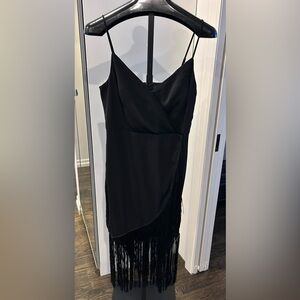 Dynamite black fringe dress - Size M